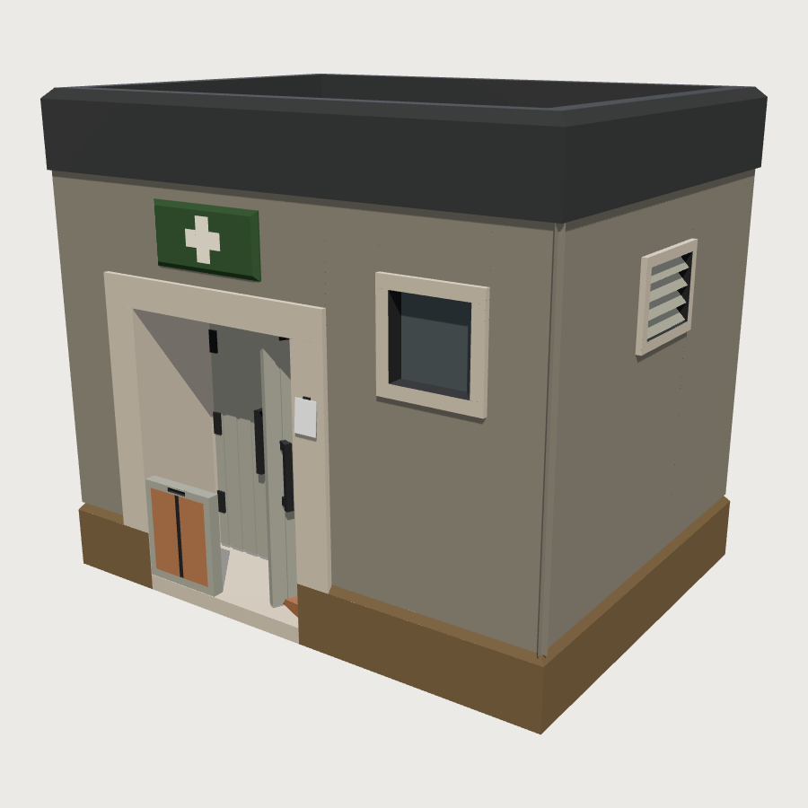 First Aid Room Module low-poly 3D model