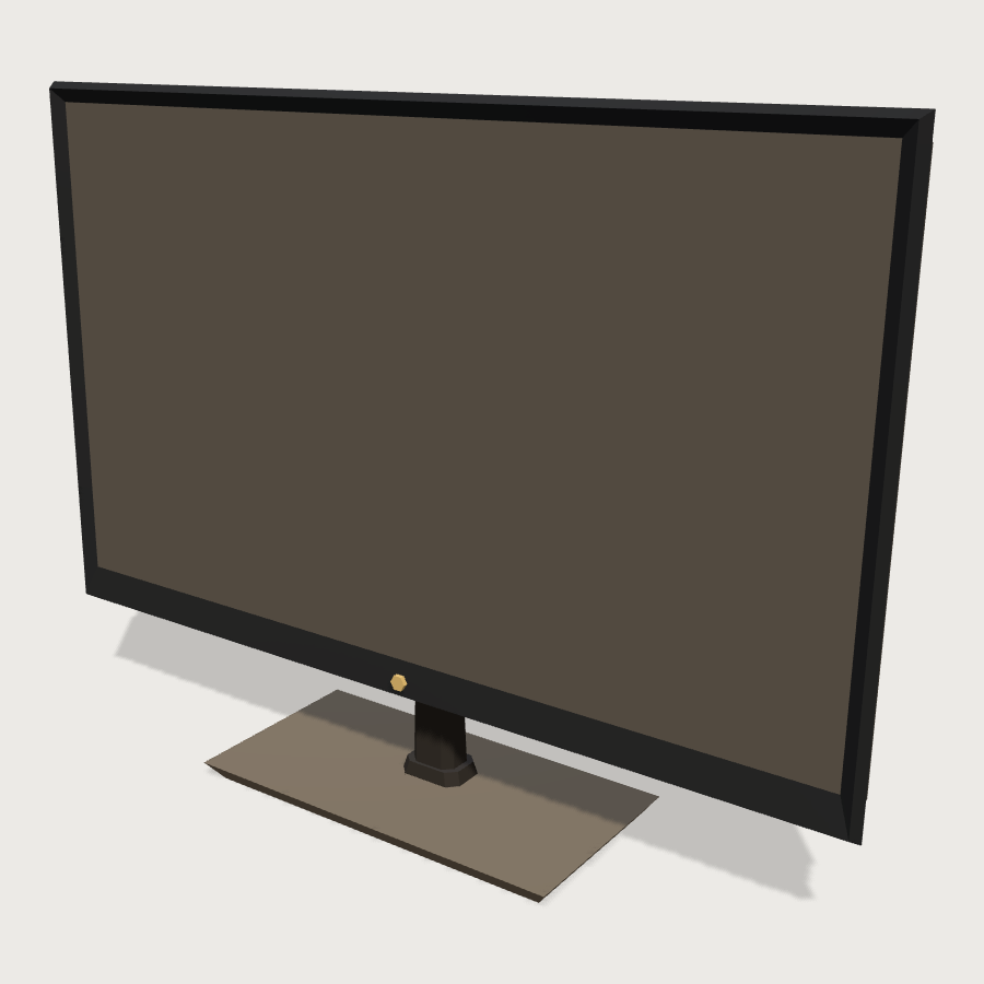 Flat Screen Television low-poly 3D model