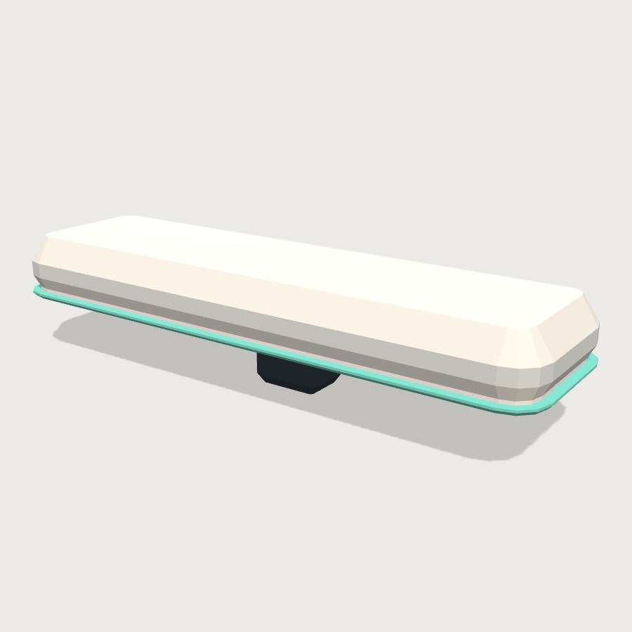 Floating Capsule Bench low-poly 3D model