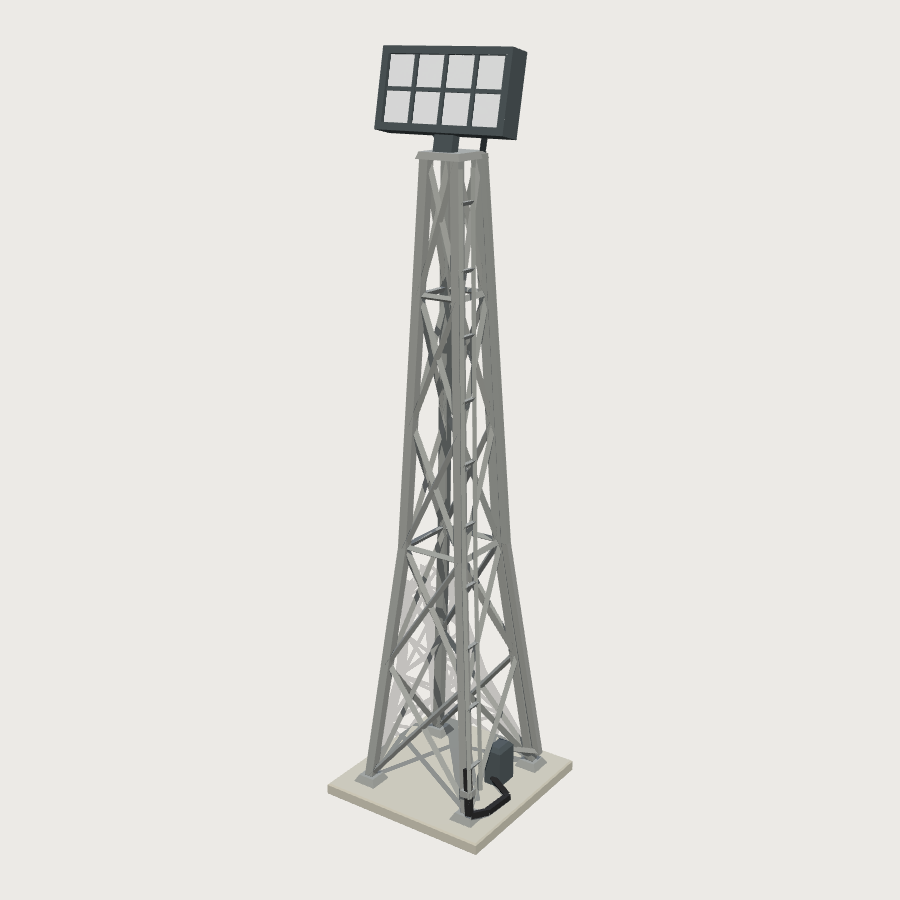 Floodlight Mast low-poly 3D model