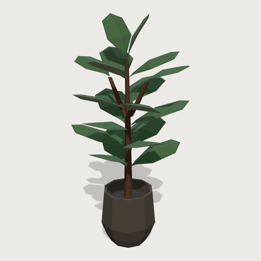 Floor Houseplant low-poly 3D model