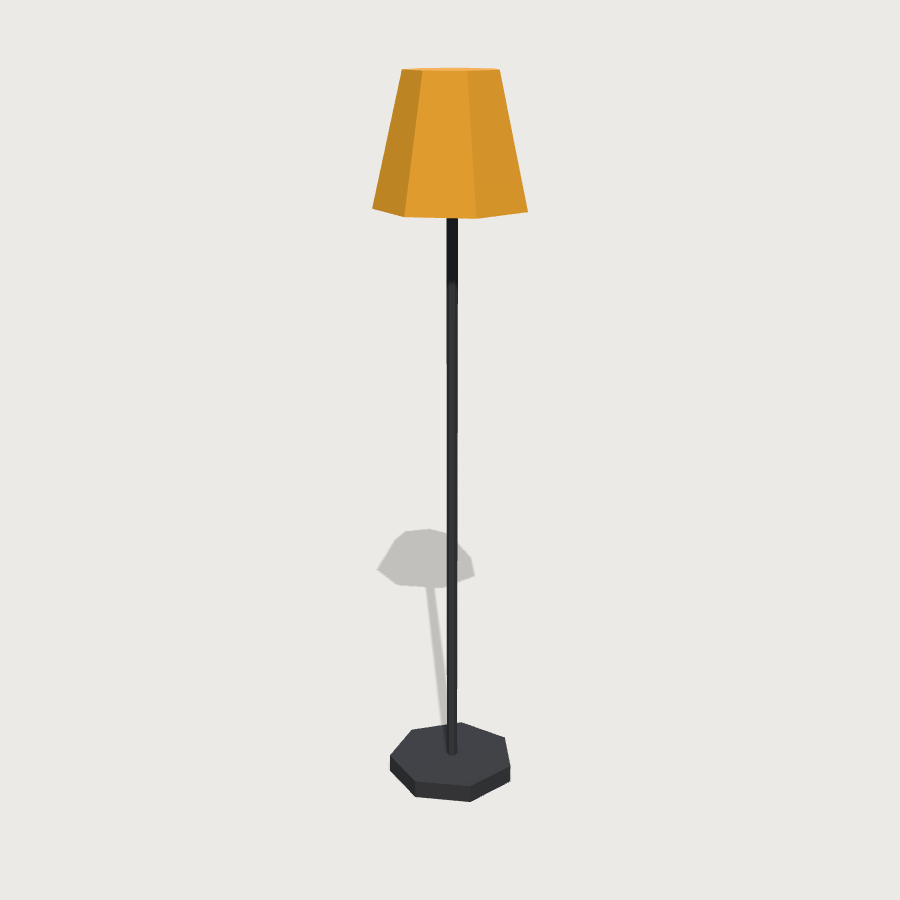 Floor Lamp low-poly 3D model