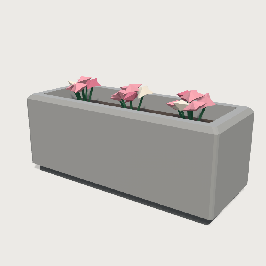 Flower Planter low-poly 3D model