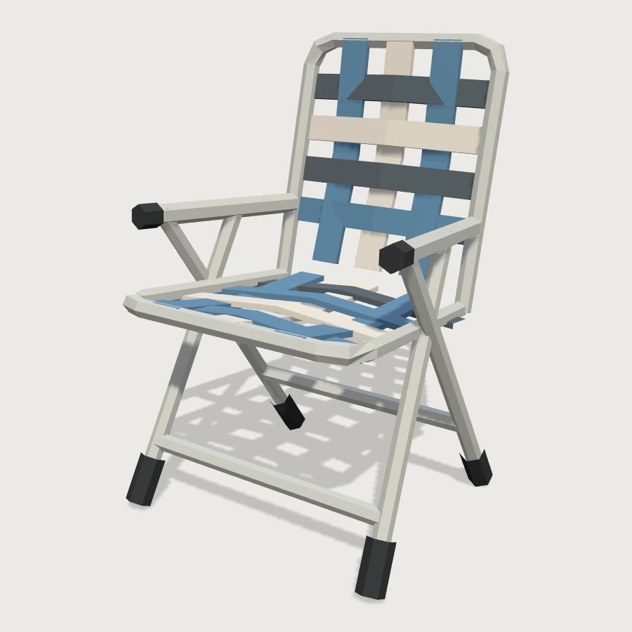 Folding Lawn Chair low-poly 3D model