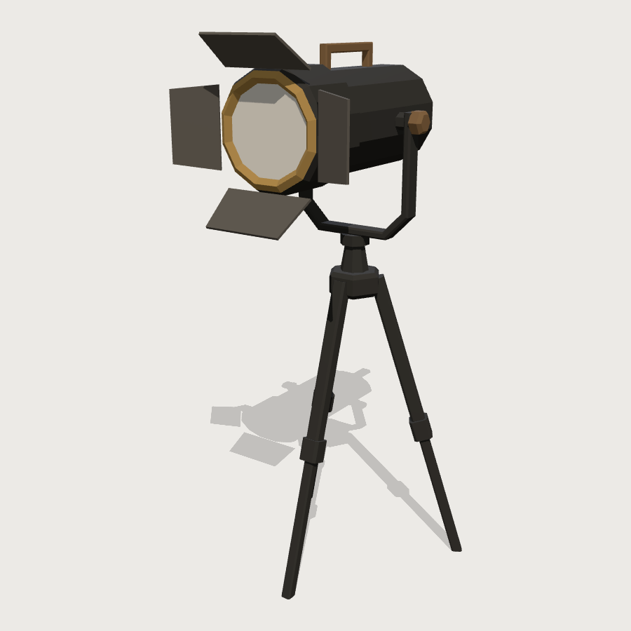 Follow Spot low-poly 3D model