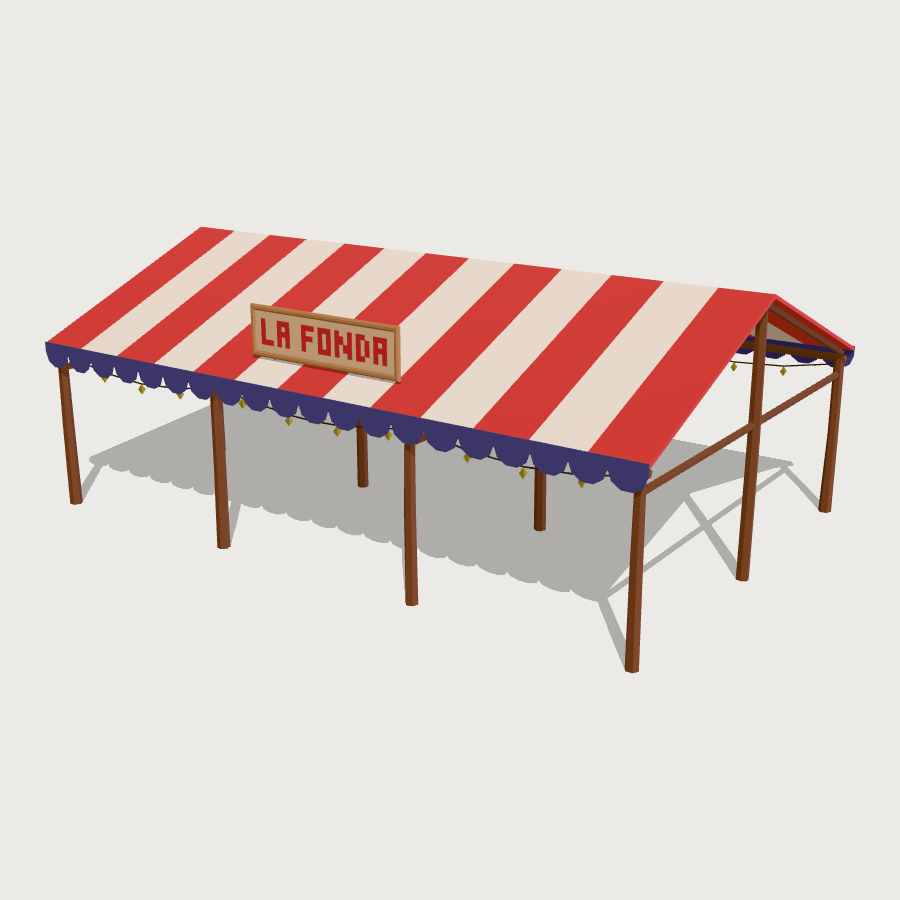 Fonda low-poly 3D model