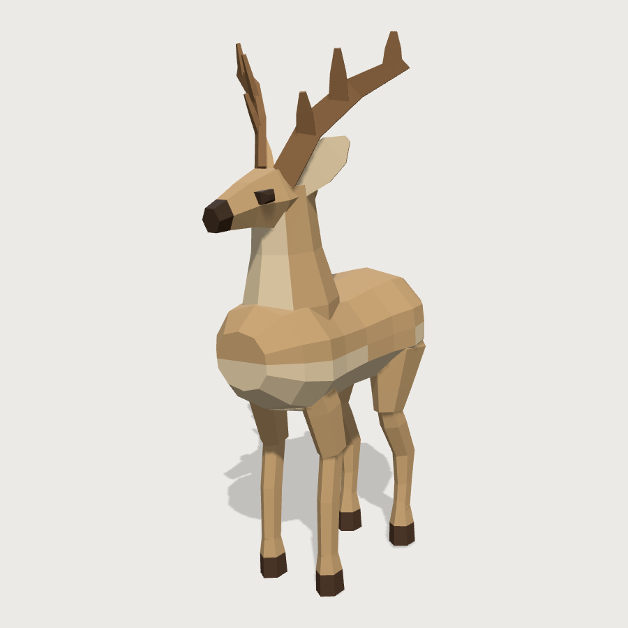 Forest Deer low-poly 3D model