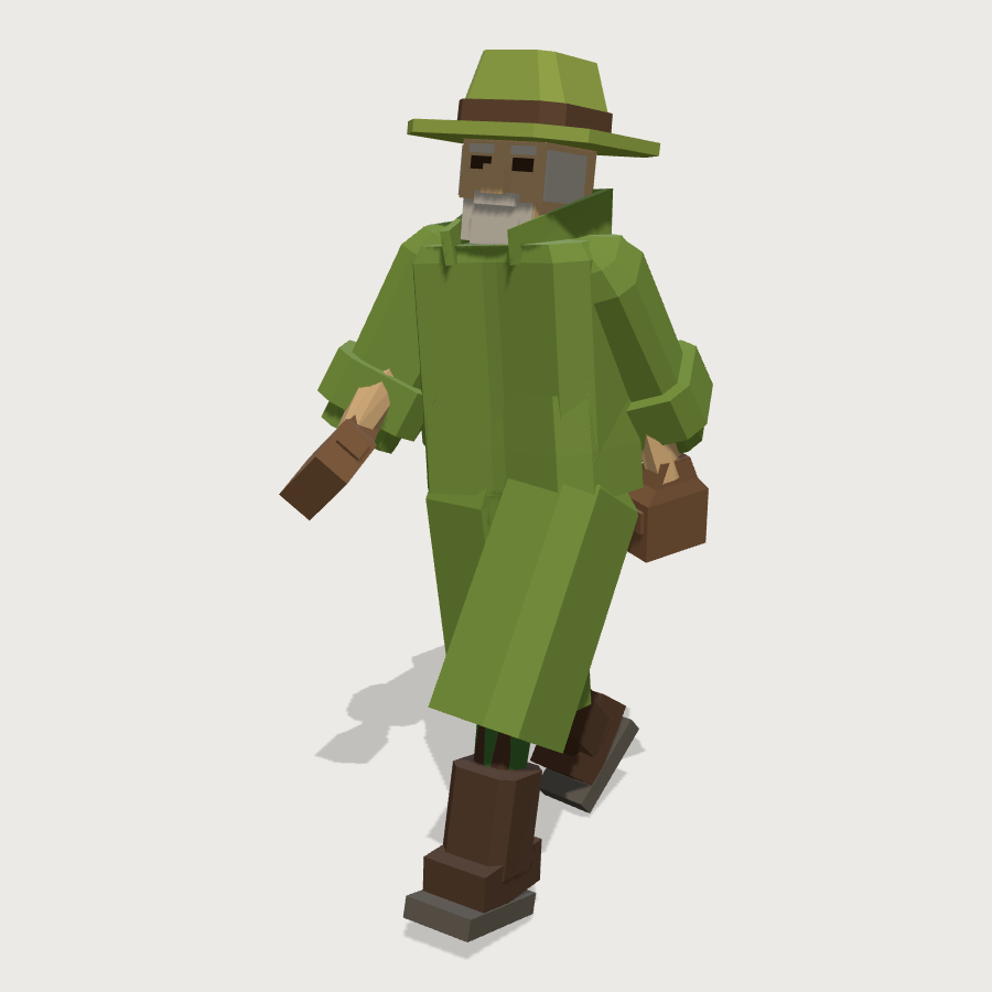 Forest Ranger low-poly 3D model
