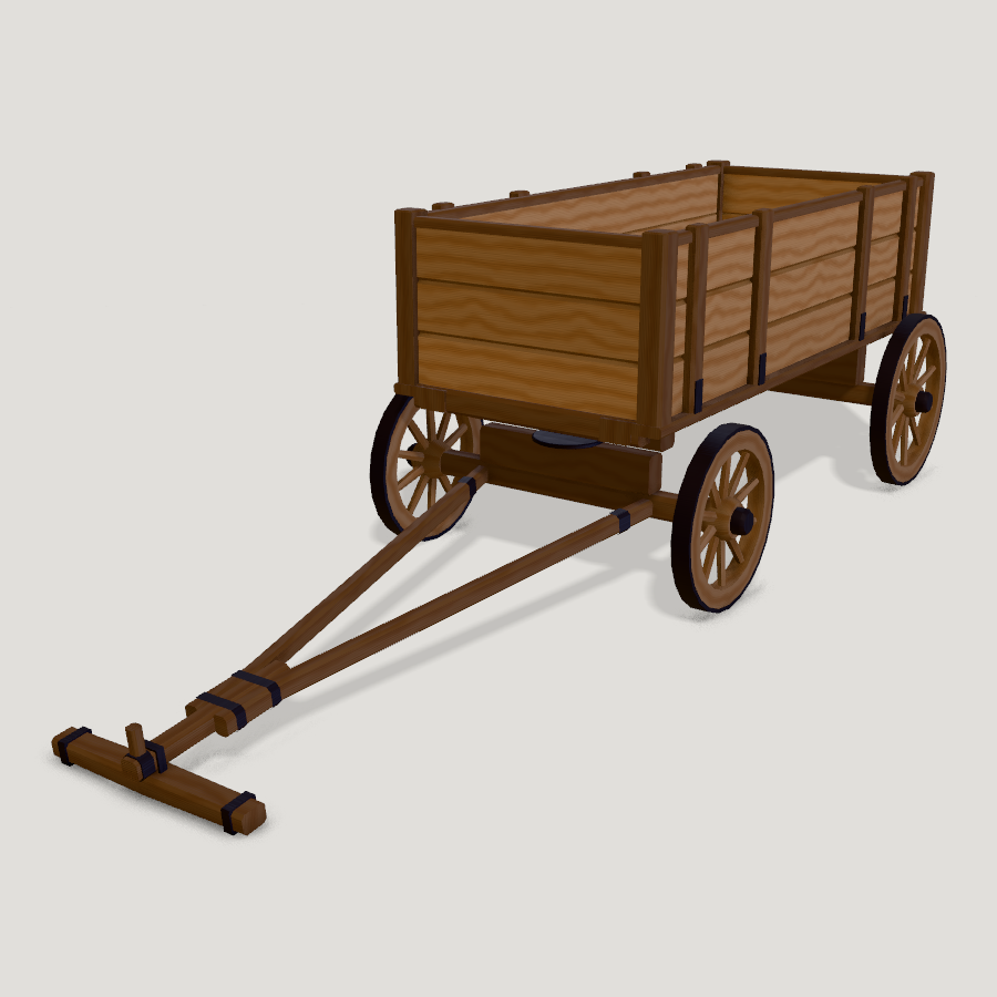 Four-Wheel Wagon HD 3D model