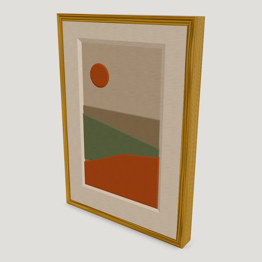 Framed Wall Art HD 3D model