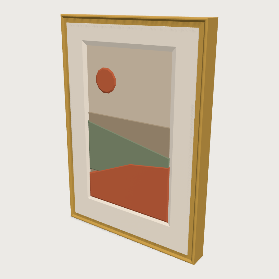 Framed Wall Art low-poly 3D model