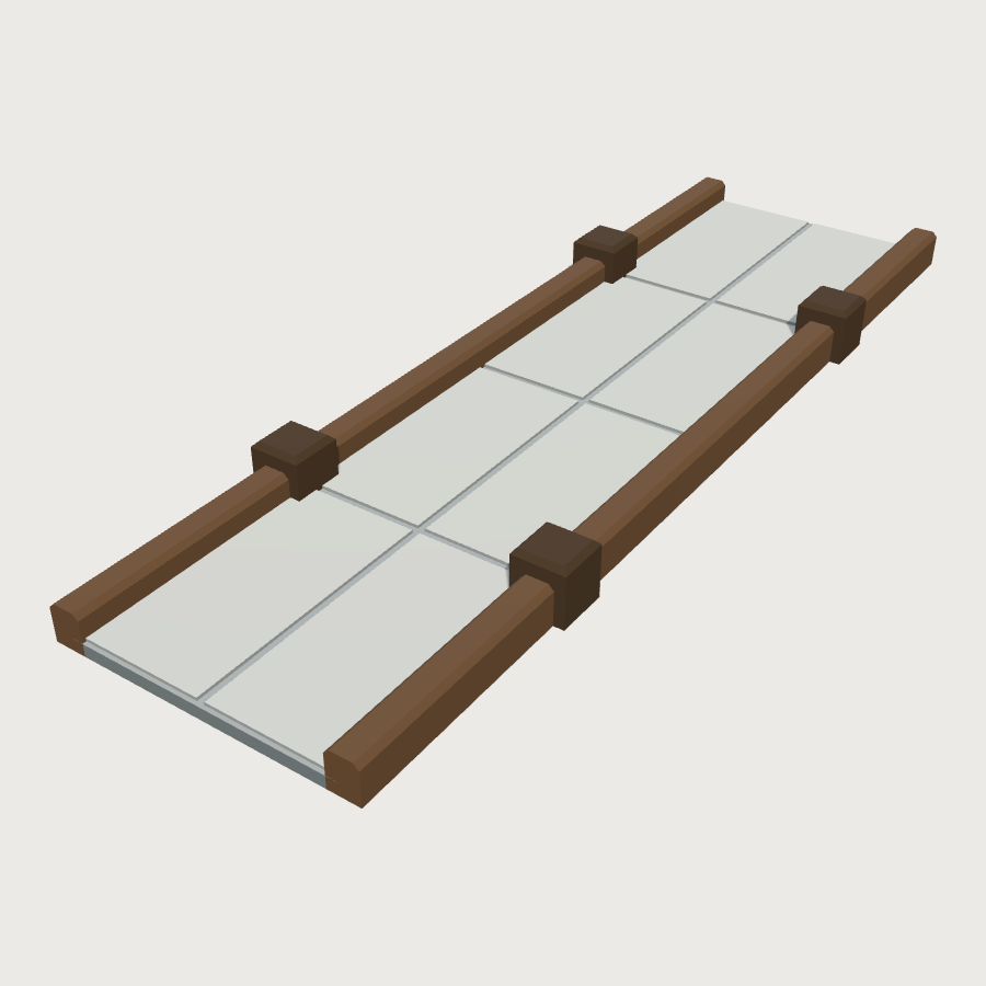 Front Walk Path Run low-poly 3D model