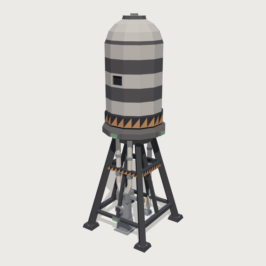 Fuel Depot low-poly 3D model