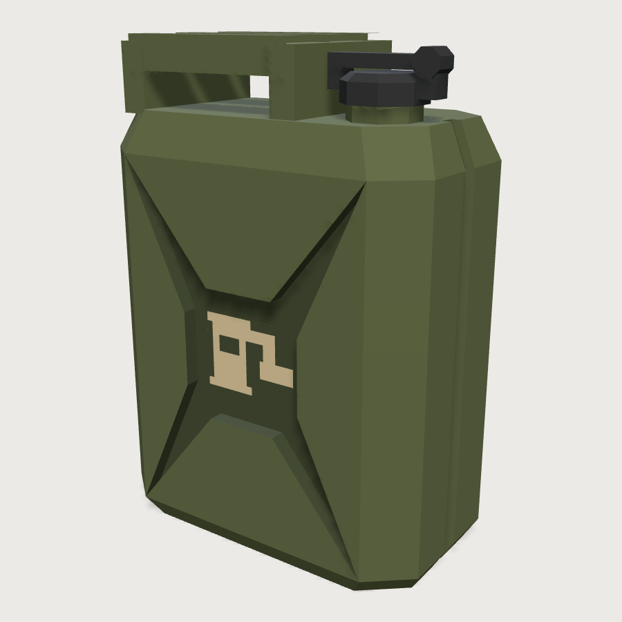 Fuel Jerrycan low-poly 3D model