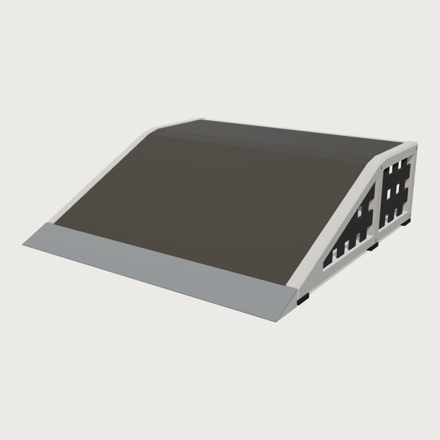 Galvanised Prefab Ramp low-poly 3D model