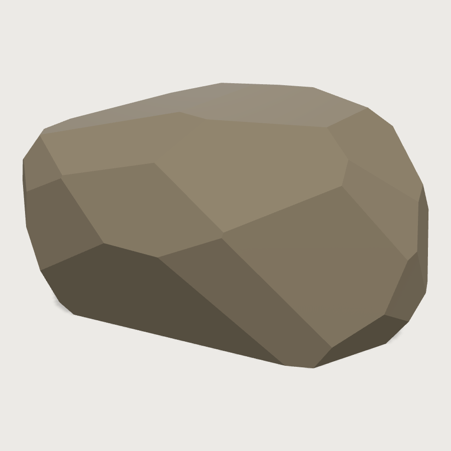 Garden Rock low-poly 3D model