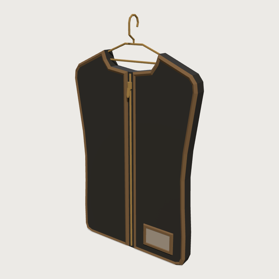 Garment Bag low-poly 3D model
