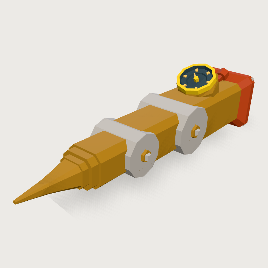 Gauge Index Finger low-poly 3D model