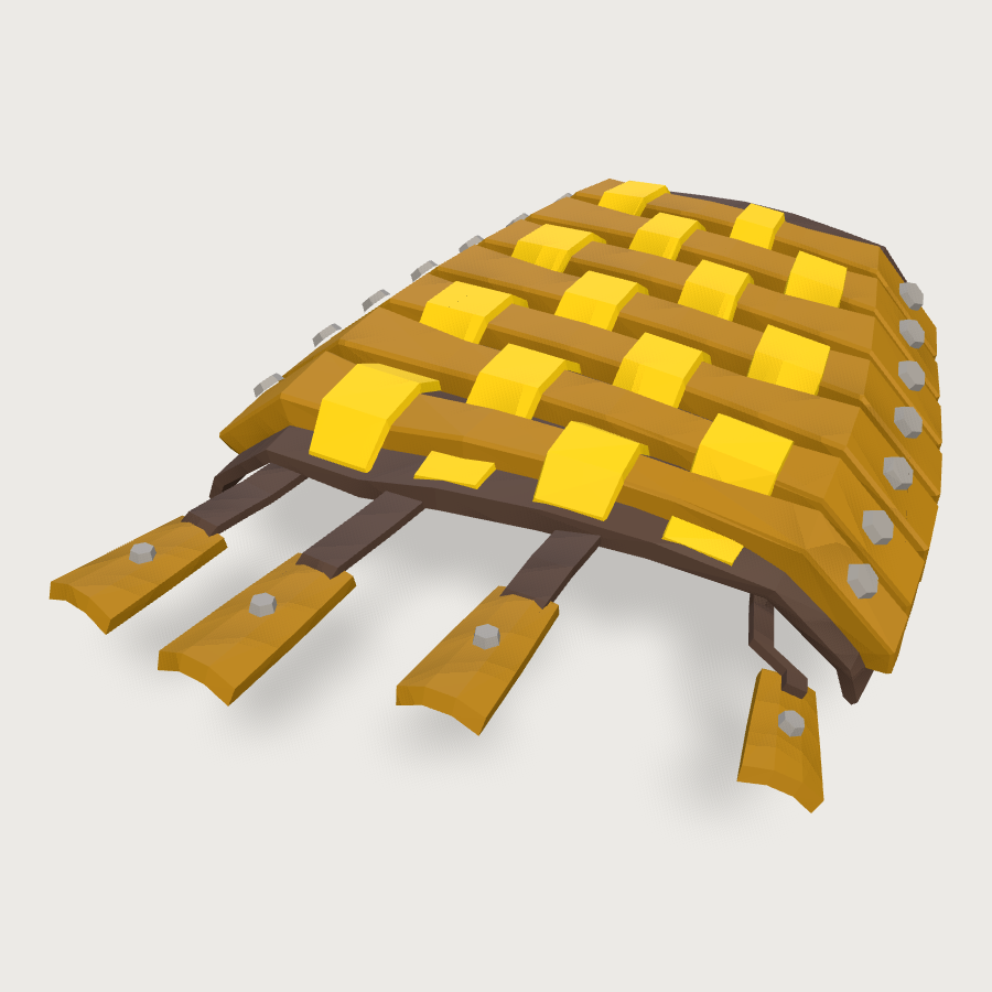 Gauntlet Wrist Plate low-poly 3D model