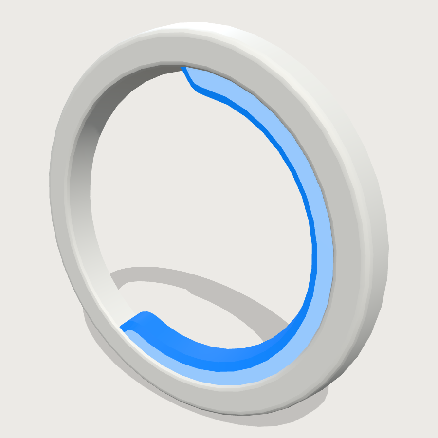 Gaze Reticle Ring low-poly 3D model