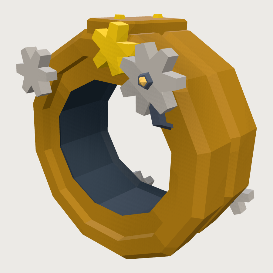 Gear Accent Ring low-poly 3D model