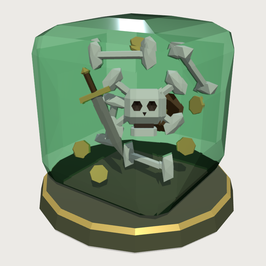 Gelatinous Cube Miniature low-poly 3D model