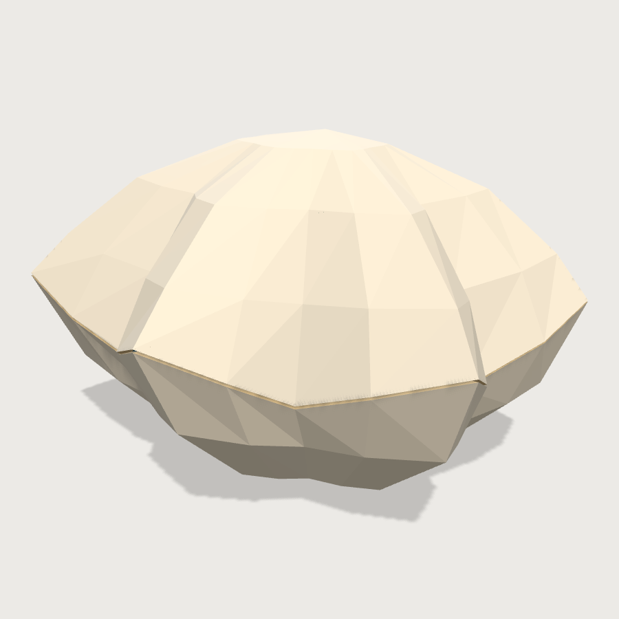 Giant Clam low-poly 3D model