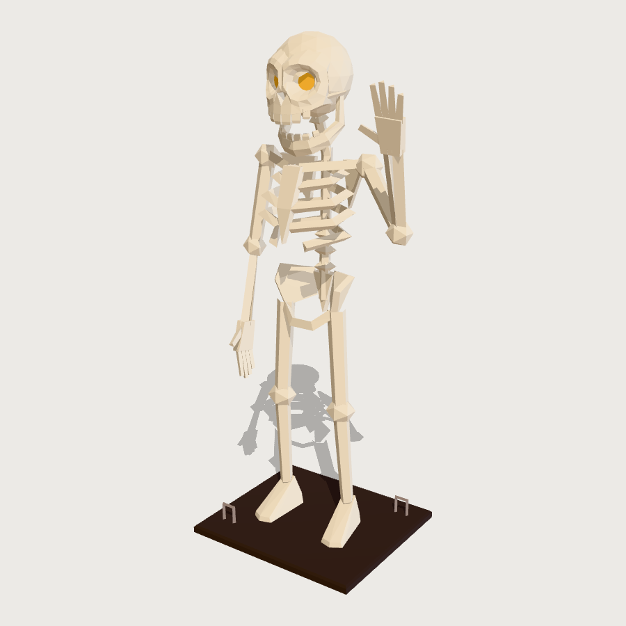 Giant Yard Skeleton low-poly 3D model