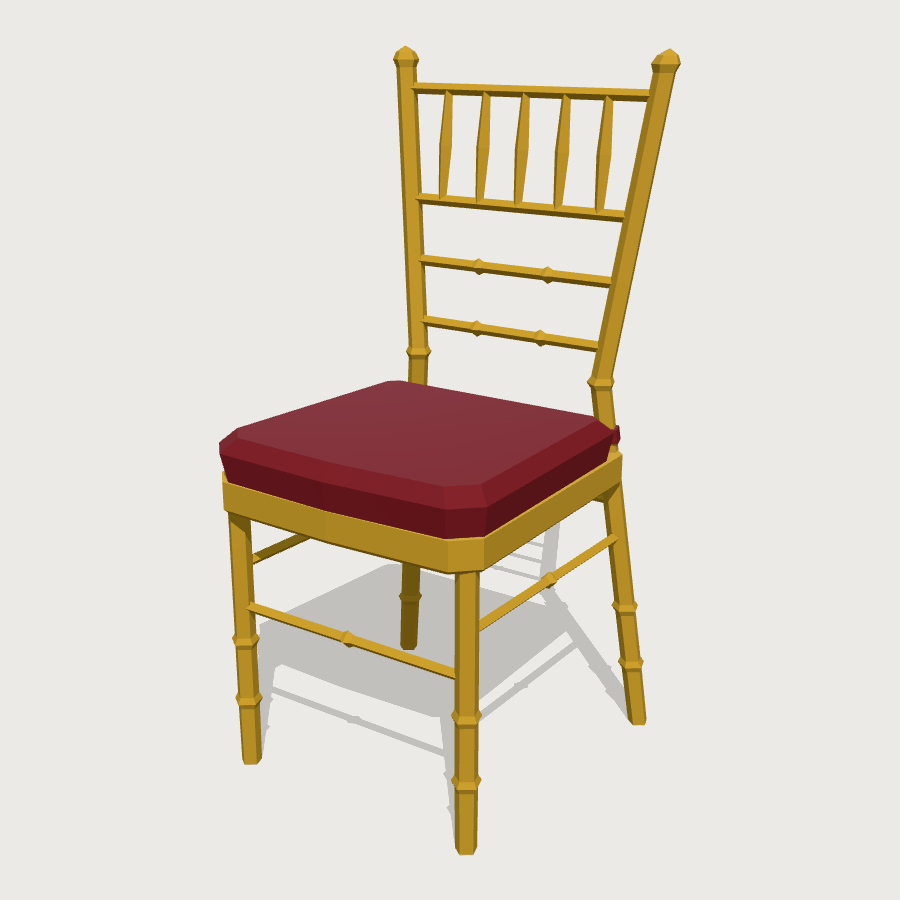 Gilt Chiavari Chair low-poly 3D model