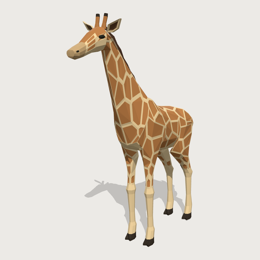 Giraffe low-poly 3D model