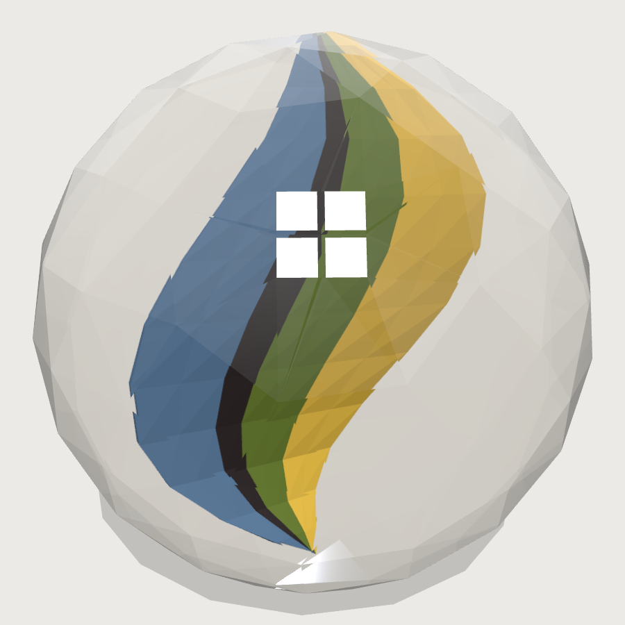 Glass Marble low-poly 3D model