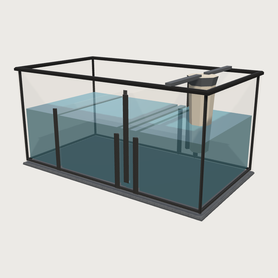 Glass Sump Tank low-poly 3D model