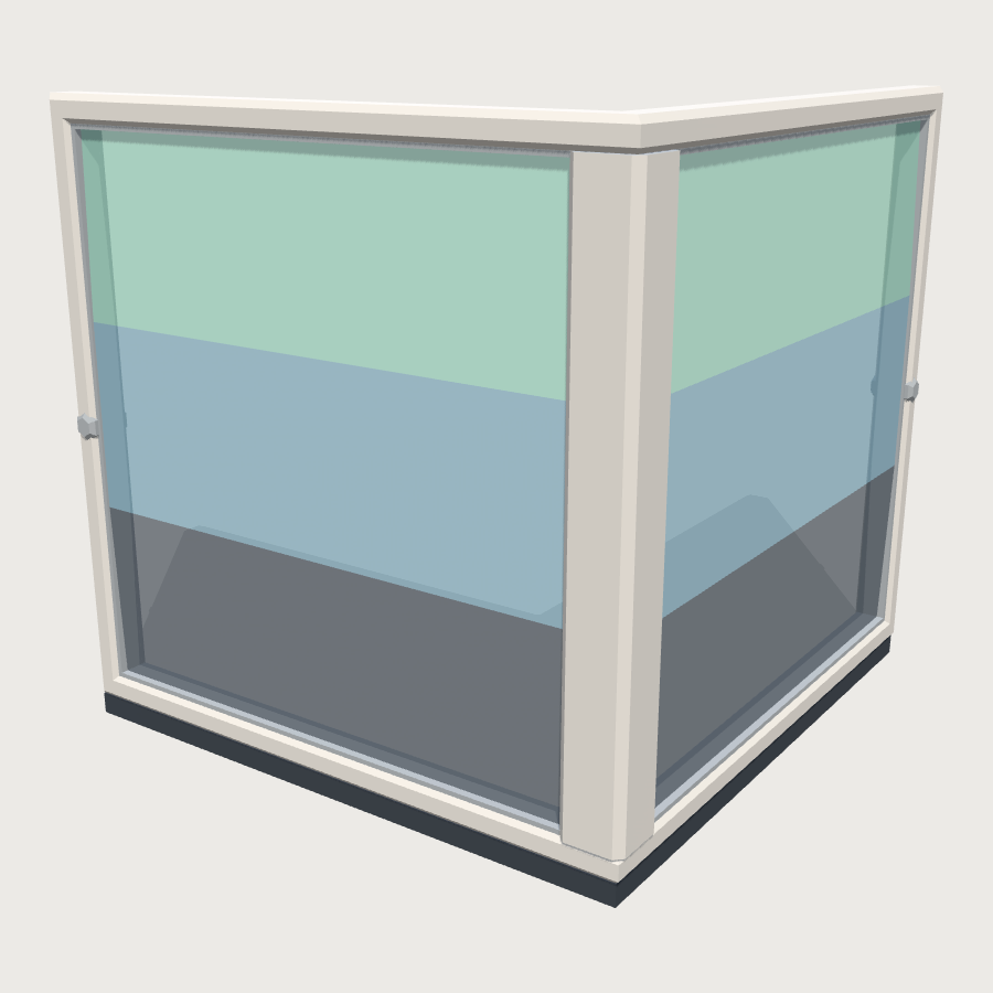 Glazed Curtain Screen low-poly 3D model