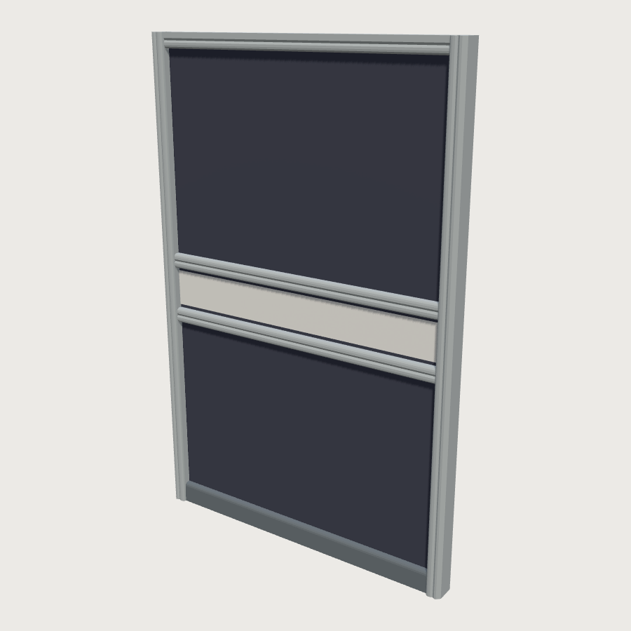 Glazed Partition Module low-poly 3D model