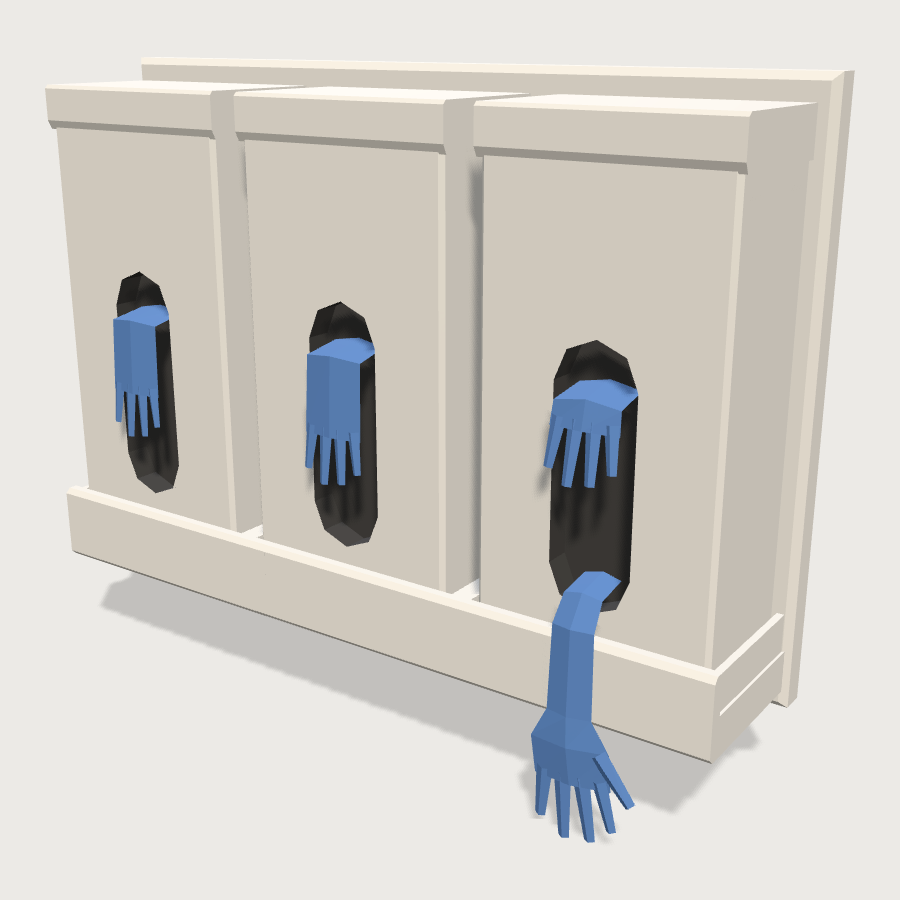 Glove Dispenser Rack low-poly 3D model