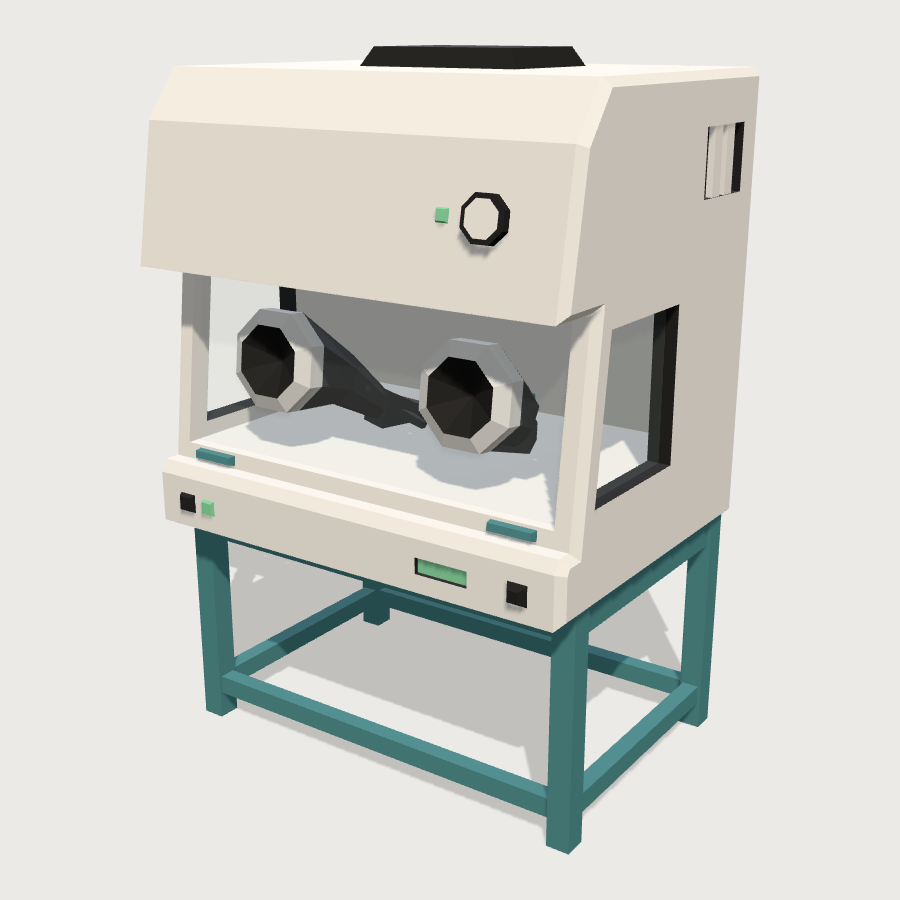 Glovebox low-poly 3D model