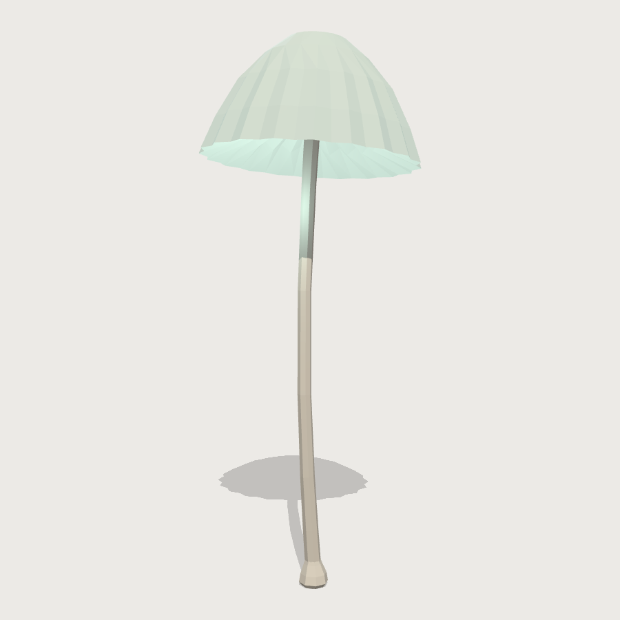 Glowing Bonnet Mushroom low-poly 3D model