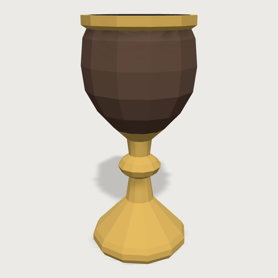 Goblet low-poly 3D model