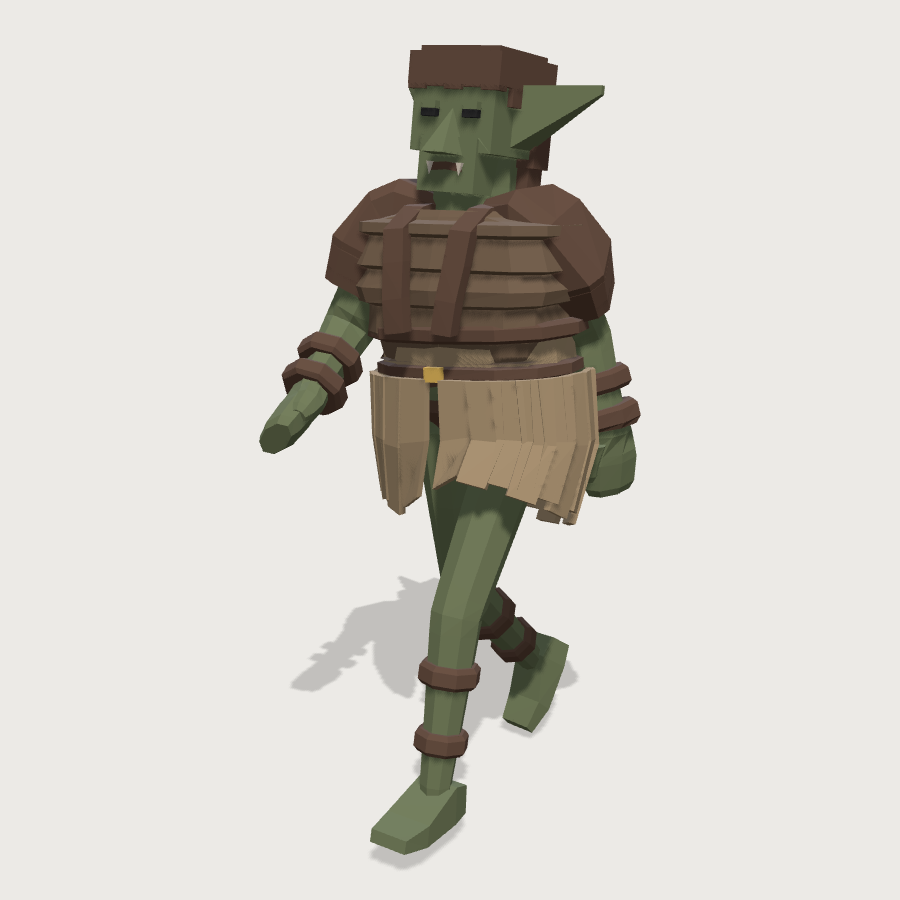 Goblin low-poly 3D model