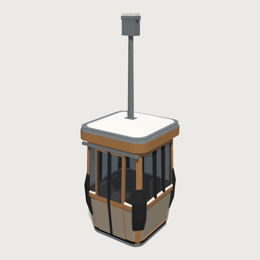 Gondola Cabin low-poly 3D model