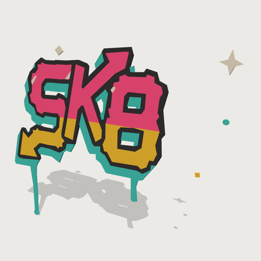 Graffiti Wall Decal low-poly 3D model