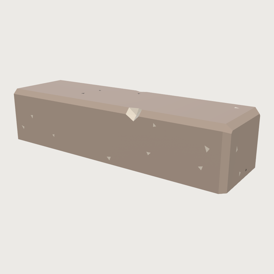 Granite Plaza Block low-poly 3D model