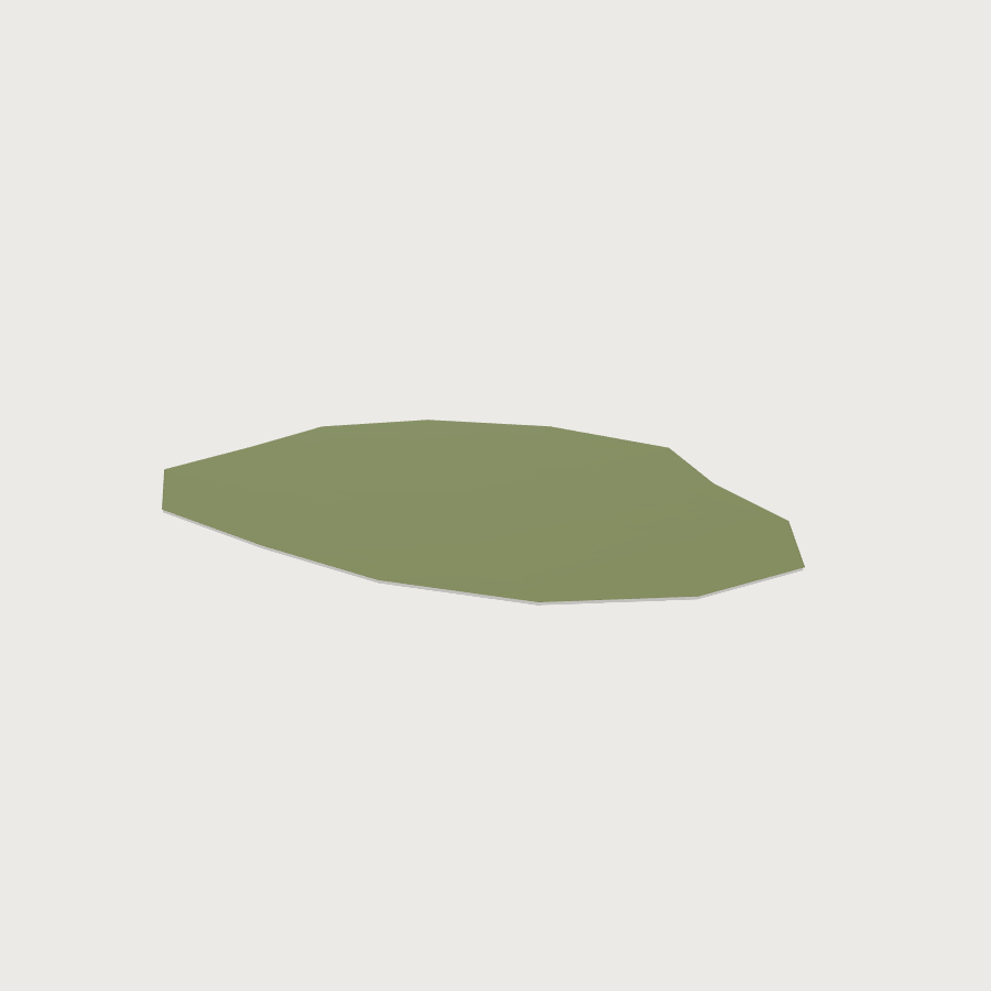 Grass Terrain Blob low-poly 3D model