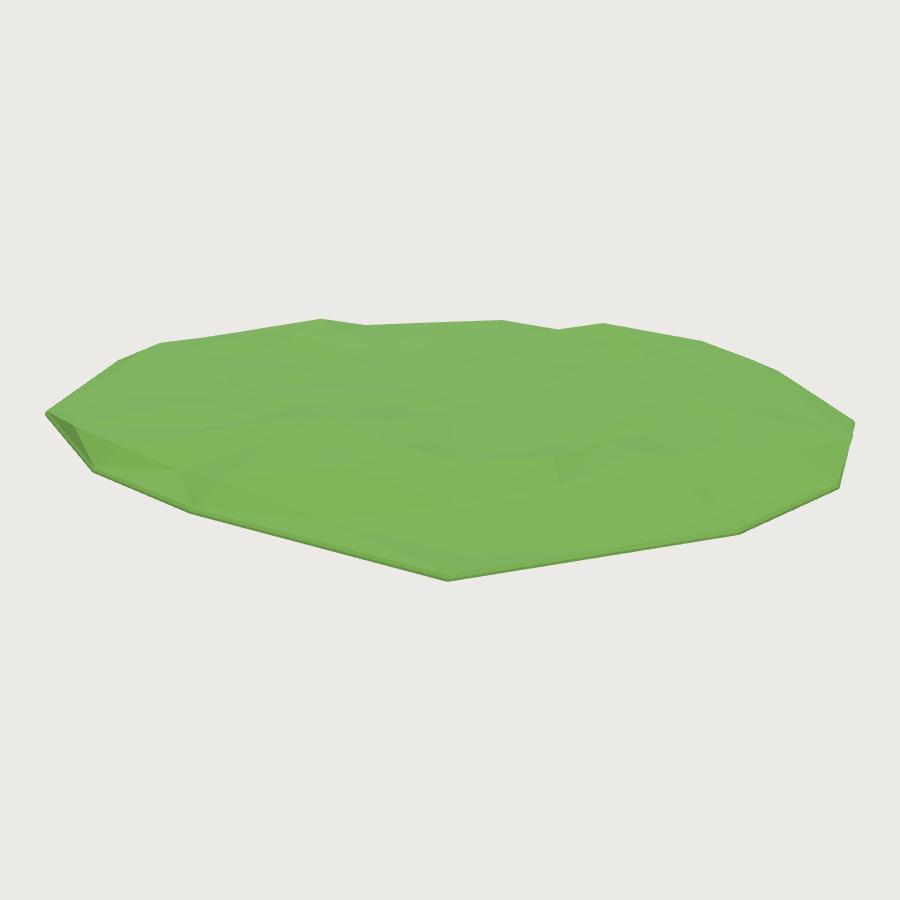 Grass Terrain Blob low-poly 3D model