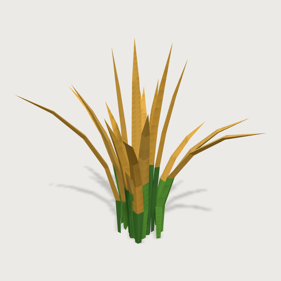Grass tuft low-poly 3D model