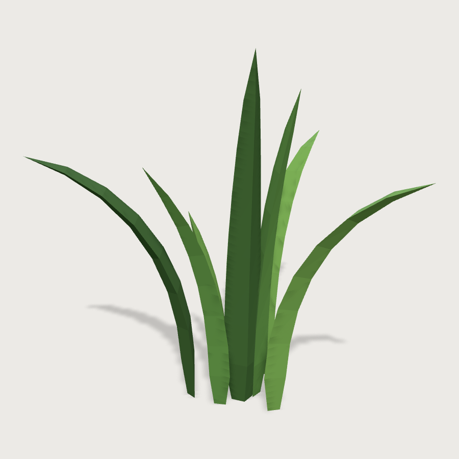 Grass Tuft low-poly 3D model