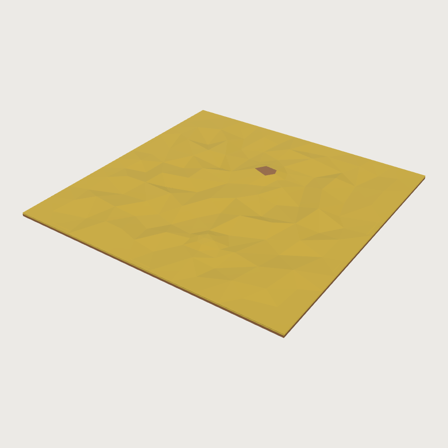 Grassland Tile low-poly 3D model