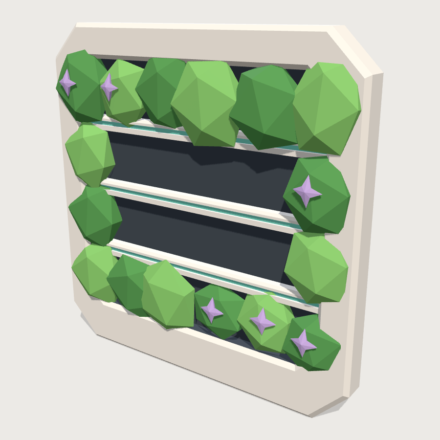 Green Facade Panel low-poly 3D model