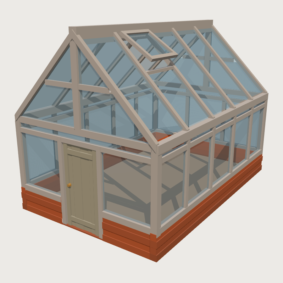 Greenhouse low-poly 3D model
