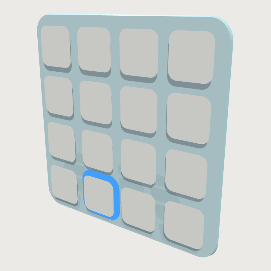 Grid Tray low-poly 3D model